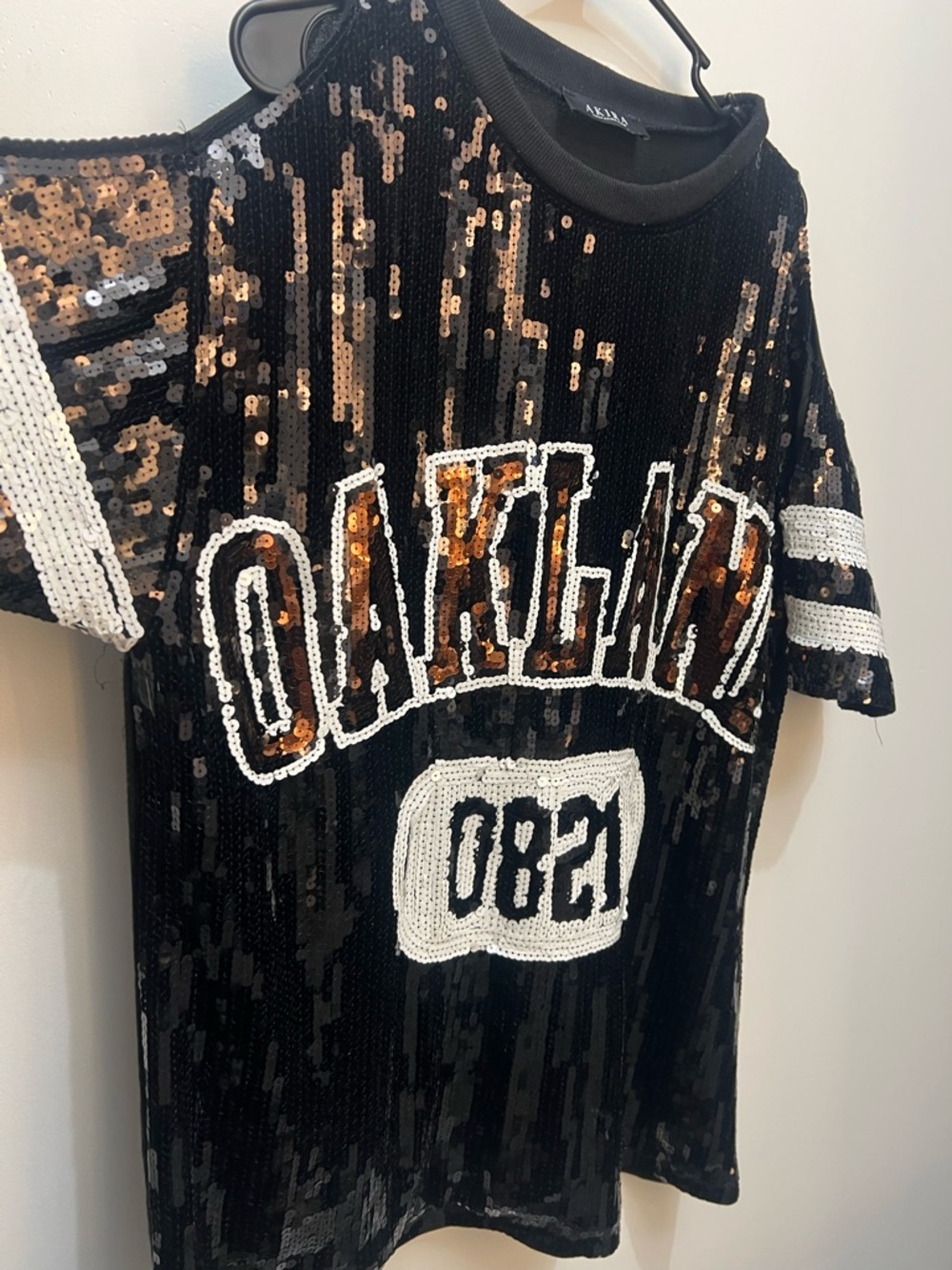 Sequin Akira Oakland Mini Dress  with Bronze Accents